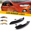 Miniatyrbild 4 av 5: Dynamiska sidobackspegelindikatorer Blinkers för Ford Focus 3 MK3 2012-2018 SE/ST/RS Rökfärgat hus, Bärnstensfärgad LED js