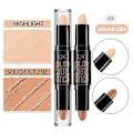 Miniatyrbilde 3 av 3: 3-pakks Dubbelsidig Highlighter & Contour Stick Sminke Concealer Kit For 3d Ansiktsforming Kroppsforming Sminke