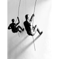 Pikkukuva 5 / 5: 3x Pronssi Kiipeily Rappelling Miehet Trio Riippuva Koristeet Hahmot Sarja kolme kiipeilijää