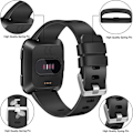 Miniatyrbillede 2 af 4: 3-PACK Bløde Silikoneremme til Fitbit Versa 2 / Fitbit Versa / Fitbit Versa Lite Klassiske Justerbare Sportsremme til Kvinder Mænd Små Store (Uden Tracker)