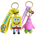 Pikkukuva 1 / 4: 2 kpl Sponge - Bob avaimenperä wopin- Action Figure avaimenperä Söpö sarjakuvahahmo Riippuva malli Nuket Lapset Lahja Lelut Söpö Laukku Riippuva Lahja Lapsille