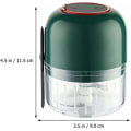 Miniatyrbild 4 av 5: 300 ml elektrisk vitlökshackare med sked USB-laddning
