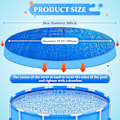Miniatyrbild 3 av 5: Poolskydd för 6 8 10 fot i diameter över marken Rund pool, badtunna Spa Pool filtskydd Idealisk för dammtät 305 cm