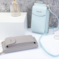 Pikkukuva 5 / 5: Naisten Nahkainen Lompakko Touch-Puhelinlaukku Laukut Light gray
