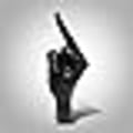 Miniatyrbillede 2 af 5: Sort polyresin håndgestus skrivebordsstatuer fingerskulptur