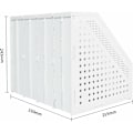 Miniatyrbillede 2 af 5: Foldbar Tidsskriftsholder 4 Rum Justerbar Opbevaringsboks Skrivebordsorganisator-XF7-