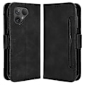 Miniatyrbild 1 av 5: Skyddande Folio Flip-fodral i PU-läder för Fairphone 5 Black