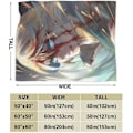 Miniatyrbilde 3 av 5: Varme vendbare fluffy fleece-tepper, Shingeki No Kyojin Armin Arlert Flanellteppe Strikket teppe for kino piknik strand-f 80x60in 200x150cm