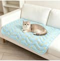 Self-cooling pet cooling mat, ice silk cooling pad for cat and small dog, breathable cooling sleeping mat for summer blue Blue-FA- Blue L：70 x 55cm