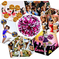 Miniatyrbillede 5 af 5: 2 stk. Metalliske Pompomer til Cheerleading blue silver