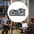 Miniatyrbild 2 av 5: Notebookkylare Cpu-kylfläkt för Ideapad Gaming 3i (15) 3-15arh05 3-15imh05
