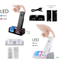 Miniatyrbillede 2 af 5: Fjernbetjening Dual Charging Dock Station+ 2 batterier til Wii Gamepad, Oplader med LED-lampe Hvid