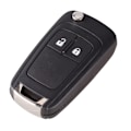 Miniatyrbillede 1 af 5: Flip Fjernbetjeningsskal 2-knaps HU100 til Opel Sort black one size