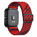 Miniatyrbillede 1 af 5: 20mm/22mm Rem til Amazfit Gts 4//2/2e/3/gts2 Mini/gtr 4/3/pro/gtr2/47mm/stratos Nylon Elastisk Urrem Amazfit Bip Rem sort rød black red 22mm