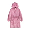 Miniatyrbillede 1 af 2: Mub- Lat par morgenkåbe pullover tæppe hætte udendørs indendørs varm TV-tæppe hoodie tæppe Rosa version L Pink version