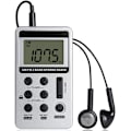 Miniatyrbilde 1 av 5: Mini bærbar stereoradio, oppladbar lommeradio DSP AM FM 2-bånds stereoradio digitalmottaker med hodetelefoner for eldre, enkel å bruke (hvit)