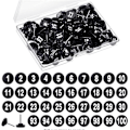Miniatyrbillede 1 af 5: 100 stk. nummererede kortnåle - Nummererede kortnåle til fotovægdekoration opslagstavler Sort Black