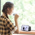 Miniatyrbild 2 av 5: Spegelväckarklocka LED Digital Klocka Bluetooth Högtalare Med