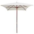 Miniatyrbillede 3 af 7: vidaXL Parasol 200x300 cm træstænger cremehvid white 7380