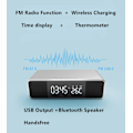 Miniatyrbild 4 av 5: Bluetooth-högtalare multifunktionsväckarklocka med radio-LED