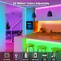 Miniatyrbilde 3 av 5: 20M LED-stripe, 5050 RGB LED-stripe lys Multicolor