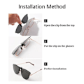 Miniatyrbillede 2 af 4: Polariserede Clip-on solbriller Unisex Anti-Glare