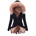 Miniatyrbilde 5 av 6: Vinterjakke dame, varmforet lang parkas middels lengde Royal Blue Royal Blue L