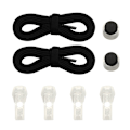 Miniatyrbillede 1 af 5: Spring Lock Skosnören Uden Slips SVART black