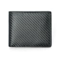 Miniatyrbillede 1 af 4: RFID kulfiberlæder tegnebog Sort one size black