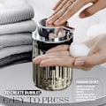 Miniatyrbild 4 av 5: 2-pack skummande tvålpump - Transparent akryl skumhandtvålpump för badrum, modern påfyllningsbar Clear Grey