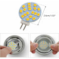 Miniatyrbillede 3 af 5: 6 stk runde varm hvide G4 LED-pærer, erstatter