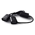 Miniatyrbillede 3 af 5: USB Splitter Y-kabel USB 1 han til 2 hun forlængerledningsstik Dobbelt USB port Extender Hub Datalader Adapter