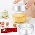 Miniatyrbilde 4 av 5: 3-delt kakeformsett i rustfritt stål, sett for bursdag, jul, bryllup, mille-lag kake, slitesterk, speilblank og oppvaskmaskinsikker