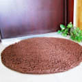 Miniatyrbilde 2 av 4: Shaggy sklisikker baderomsmatte absorberende teppe rund Dia. 100 cm kaffe