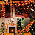 Pikkukuva 5 / 5: Maple Leaf Lighting 2-pakkaus 3M 20 LED ulkoilun syysseppele