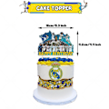 Miniatyrbillede 2 af 5: Real Madrid Fodbold Fødselsdagsfest Tilbehør Banner Balloner Kage Toppers Dekoration