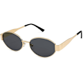 Miniatyrbillede 1 af 5: SOJOS Retro Oval Solbriller Kompatible med Kvinder og Mænd Trendy Solbriller Klassiske Farver UV400-beskyttelse SJ1217_SSDLV DB Gold-Grey
