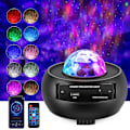Miniatyrbillede 9 af 9: Galaxylampe / Natlampe / Stjernehimmel Projektor med Bluetooth black Plastic