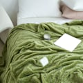 Miniatyrbillede 1 af 5: Kølig fleece tæppe sommer kold enkelt lur tæppe til sofa seng kontor grøn 100x120cm