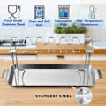 Miniatyrbillede 3 af 5: Kyllingebenstativ i rustfrit stål - Grillholder til kyllingeben - BBQ Non-stick STAINLESS STEEL CHICKEN LEG RACK