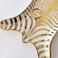 Miniatyrbillede 4 af 5: Zebra Stribet Smykkeskål Keramisk Fade Rätter Forgyldt 5.9\"