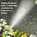 Miniatyrbilde 3 av 6: Dansende Daisy Sprinkler, Crazy Daisy Sprinkler, Bevattningssprinkler for gressplen, Hagevanningsverktøy, for hage, gressplen yellow