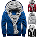 Miniatyrbilde 2 av 5: Herrer Tykk Fleece Fôret Varm Vinterjakke Grå XL XL Grey