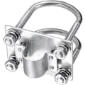 Miniatyrbillede 1 af 8: Antennemastklemme Beslag med U-bolte Rustbeskyttelse Klemme Panel Rør Montering Hardware til Udendørs LoRa Antenne Helium Miner Antenne WiFi Antenne, 4G L Silver