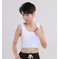 Pikkukuva 2 / 7: Naisten tasainen rinta-binderi bändillä, puoli pitkä korsetti tank top transboy lesbo trans alusvaatteet liivi rinta-binderi VALKOINEN 5XL WHITE