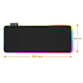 Miniatyrbillede 4 af 5: Gaming-musmåtte med LED-belysning - 80x30cm - RGB sort black 591