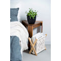 Miniatyrbillede 6 af 6: Macrame tidningsholder Boho tidningsholder Fristående opbevaring Ba