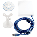 Miniatyrbilde 1 av 5: 150 Mbps høyforsterkningsantenne 14 dBi 5 m kabel trådløs USB-adapter utendørs vanntett lang rekkevidde WiFi-repeater