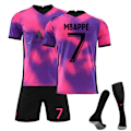 Miniatyrbillede 1 af 5: 1. Kylian Mbappé sæt fodboldtrøje sæt NO.7 L