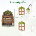 Miniatyrbilde 2 av 6: Fe-dør, Wicked Door Trädgårdsdekoration, Miniatyr Elf Dörr och Fönster for Utomhus Träddekoration Lysende Trädgårdsdörr for present